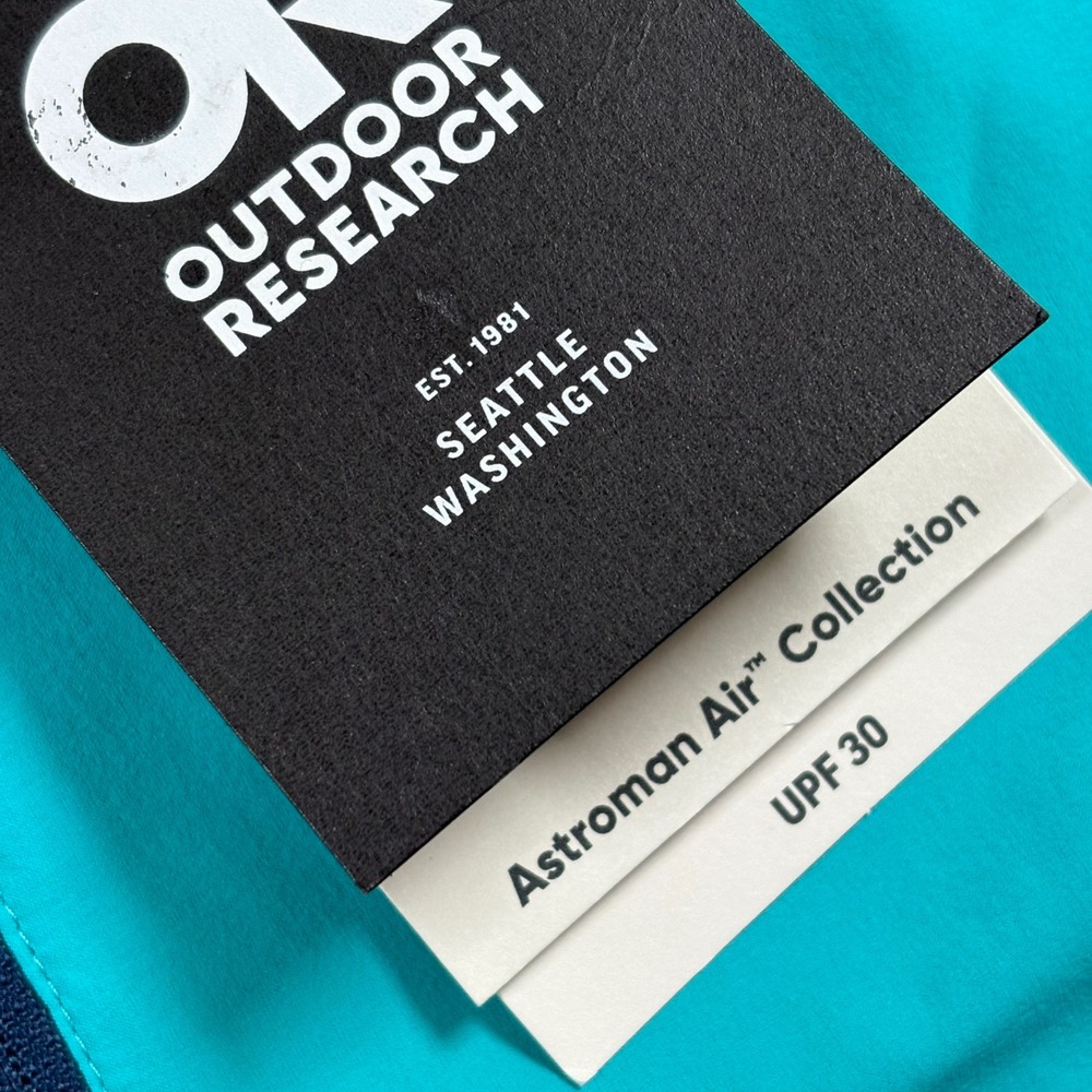 Outdoor Research Astroman Air Sun Hoodie Cortez Blue Mens Medium  UPF 30 - Picture 4 of 10